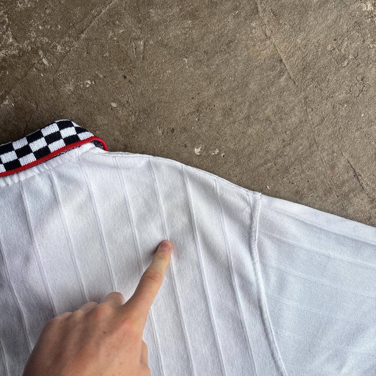 White NASCAR Cotton Polo Shirt L