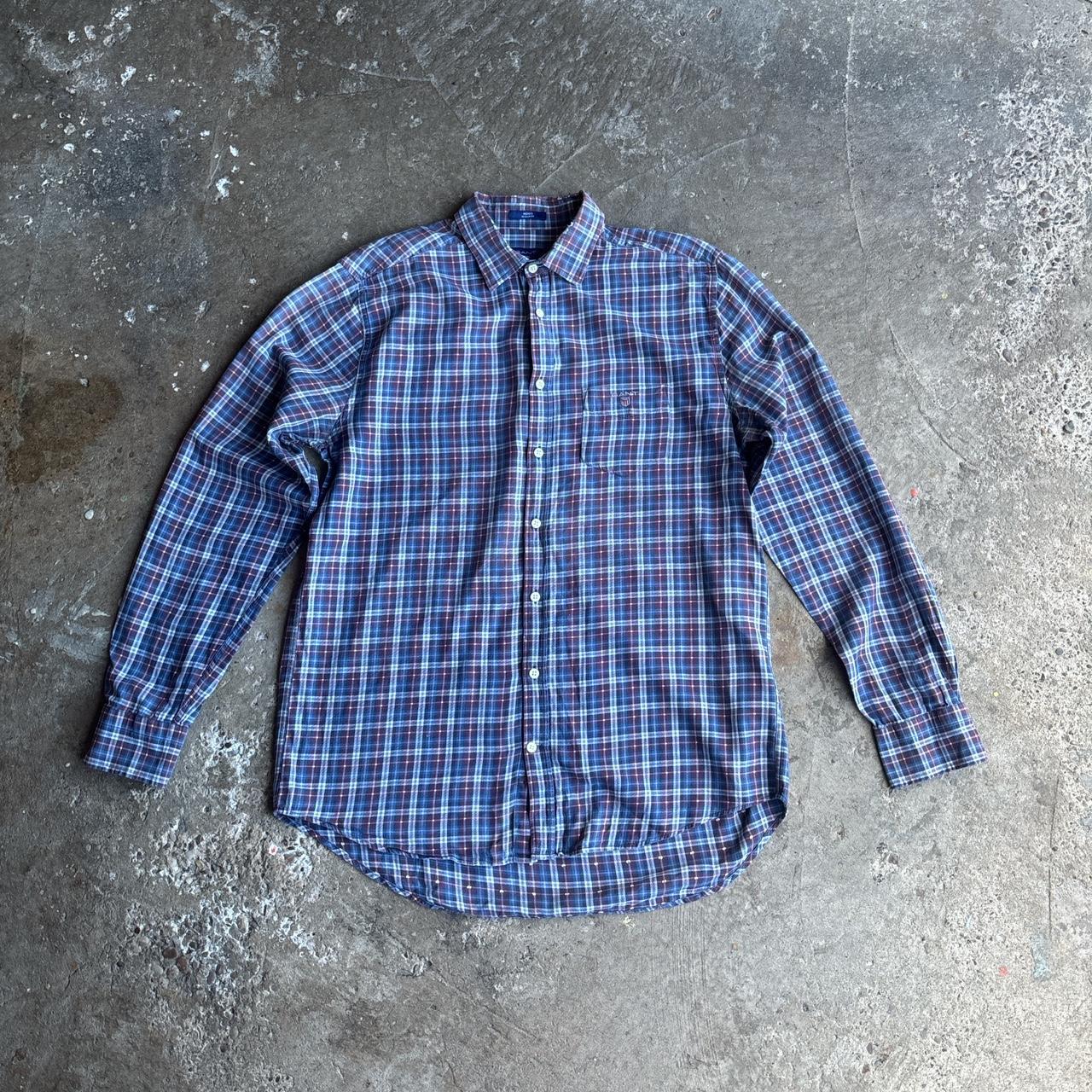 Blue & Red Checkered GANT Long-Sleeve Shirt