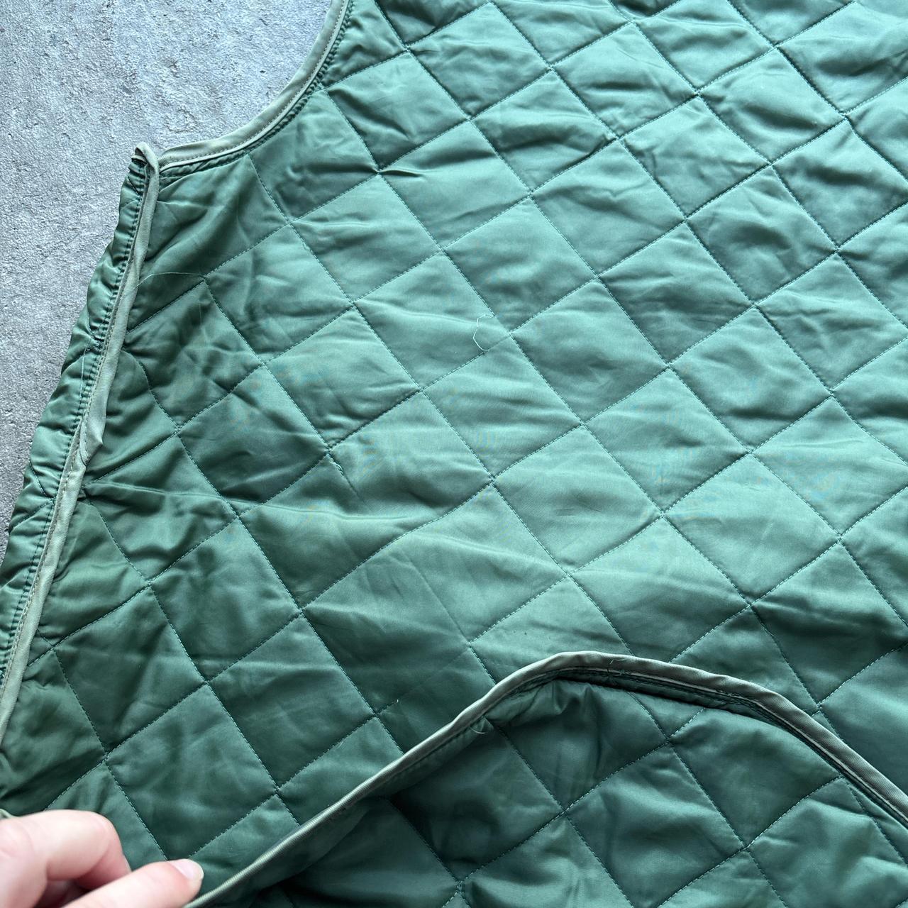Vintage Green Ganton quilted Riding / hunting puffer gilet