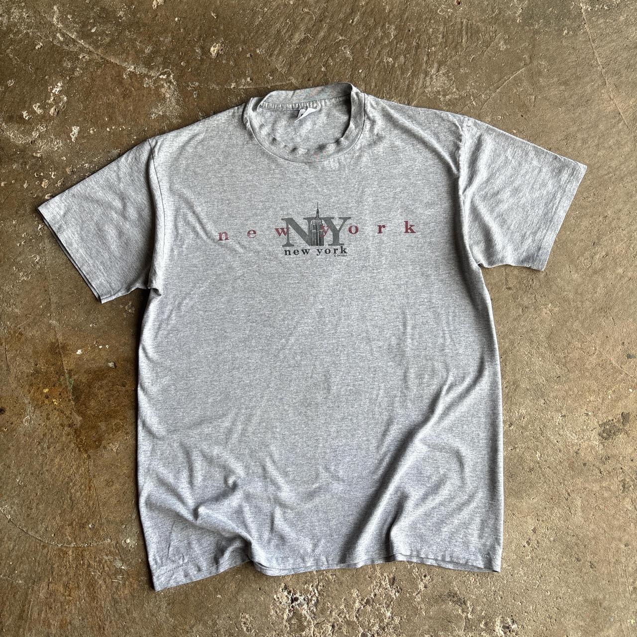 90s Grey New City T-shirt - XL
