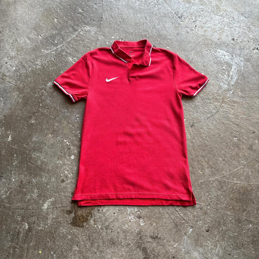 Red Nike Cotton Polo Shirt
