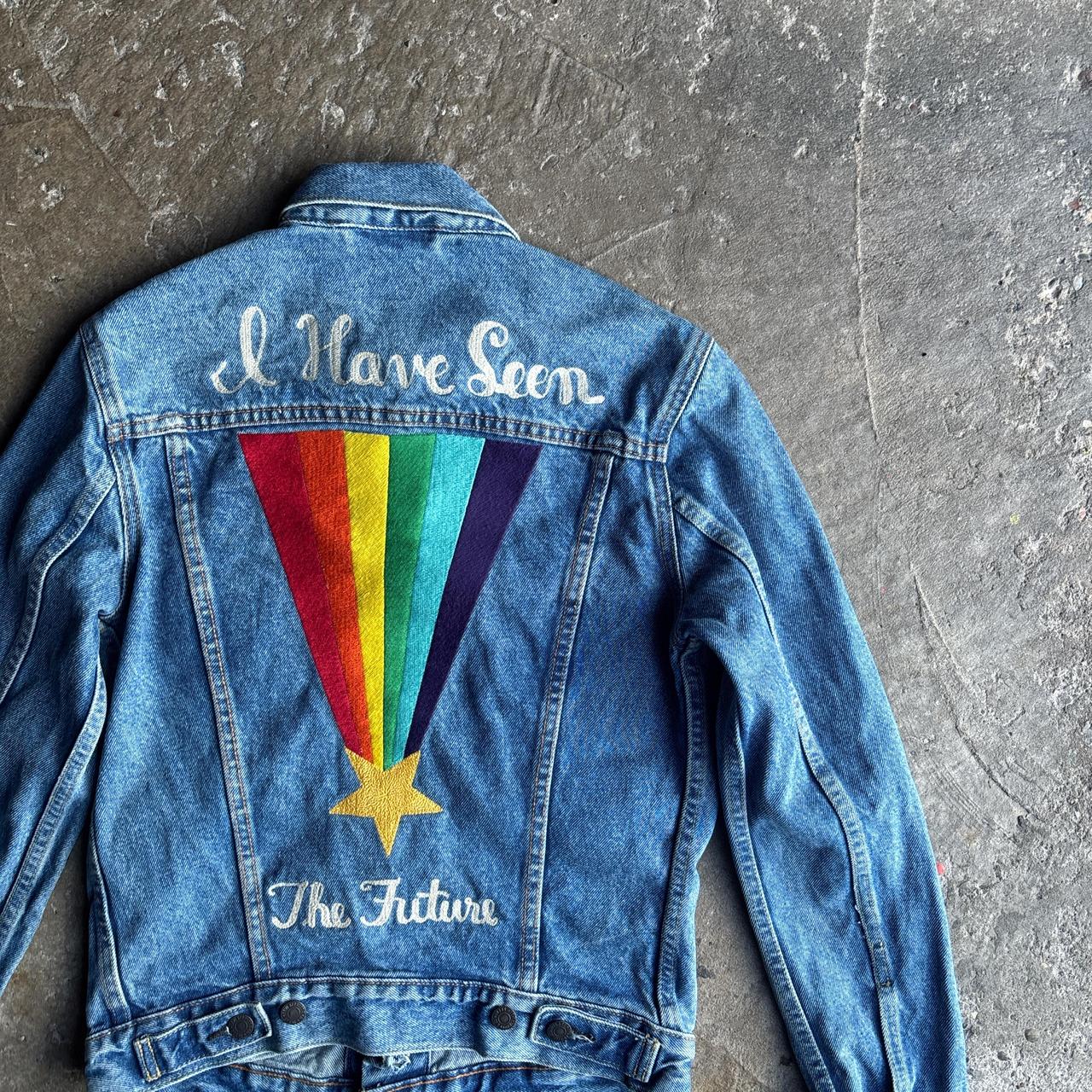 Blue Levi’s Denim Jacket w/ Back Embroidery - XS