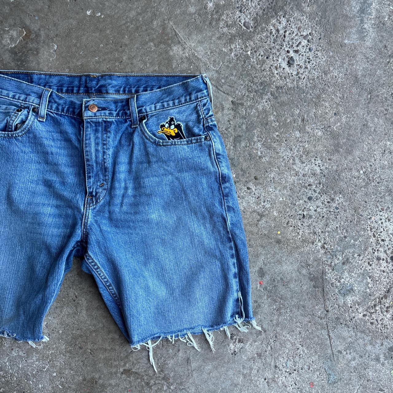 Blue Denim Cut Levi’s 569 Jean Shorts