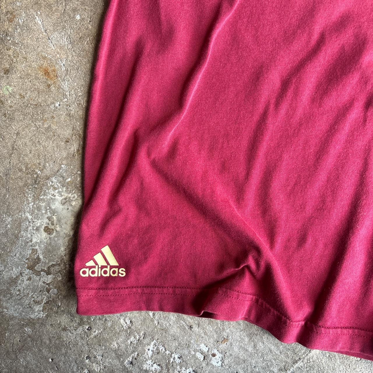 00s Adidas Russia Football fan tee in burgundy