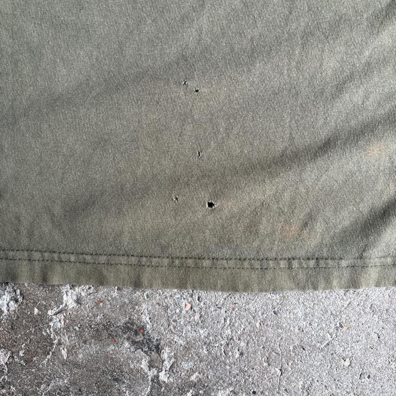 Distressed Khaki Carhartt Long-Sleeve Pocket T-Shirt