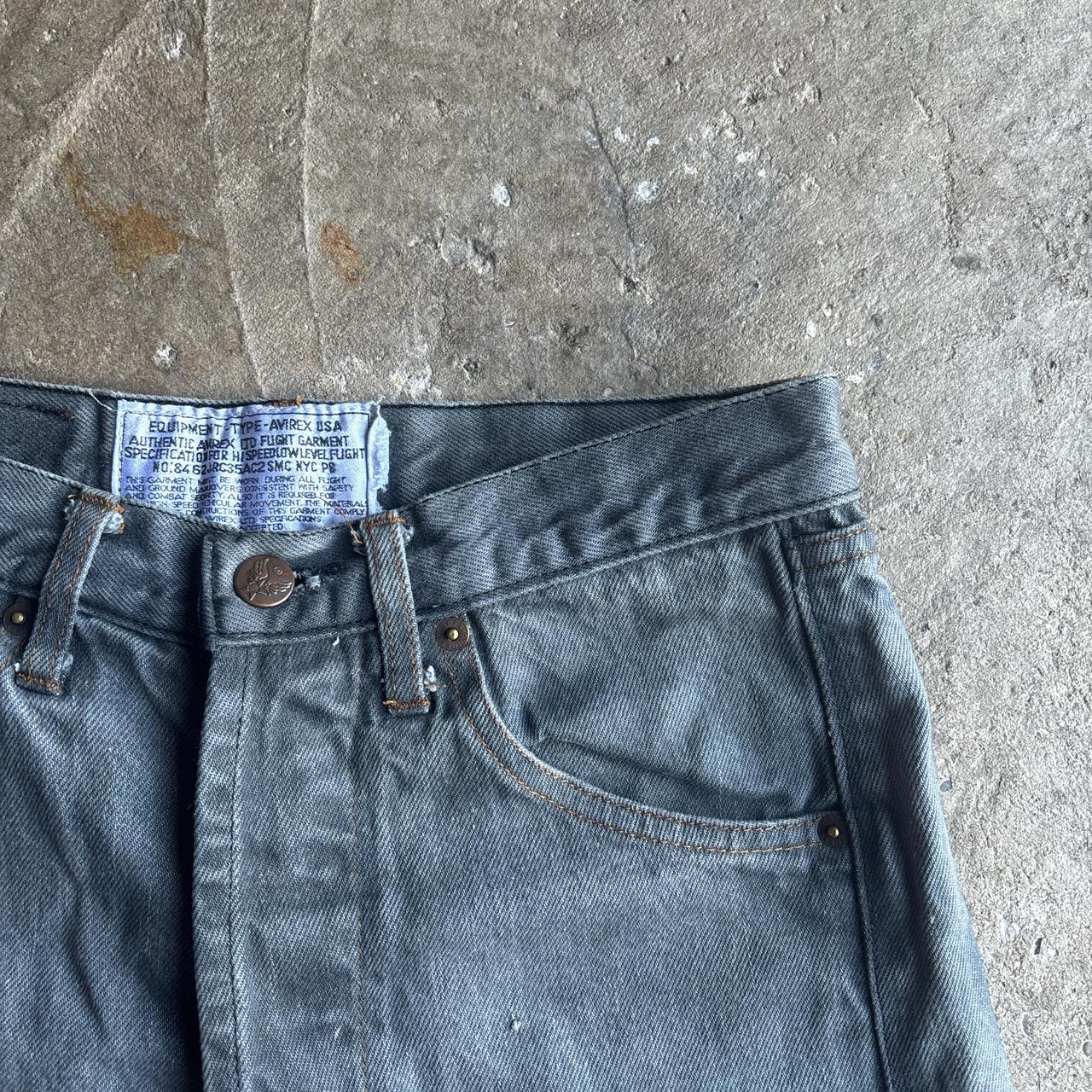 Grey Avirex Denim Shorts