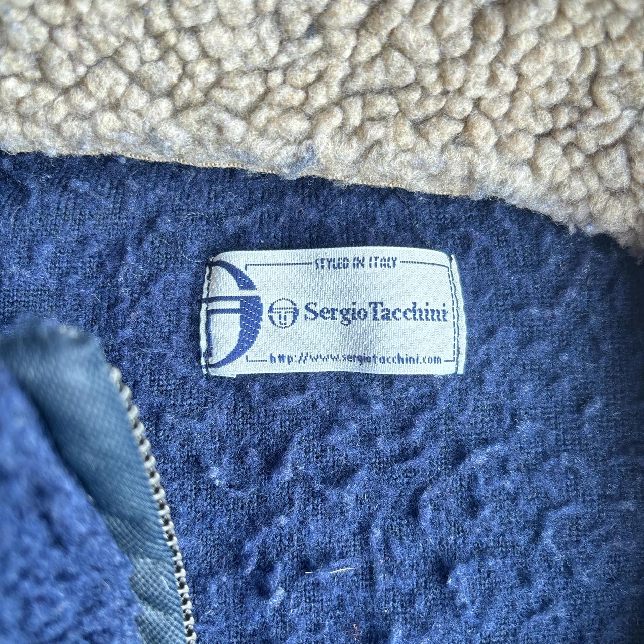 Navy & Cream Sergio Tacchini Sherpa Fleece - L
