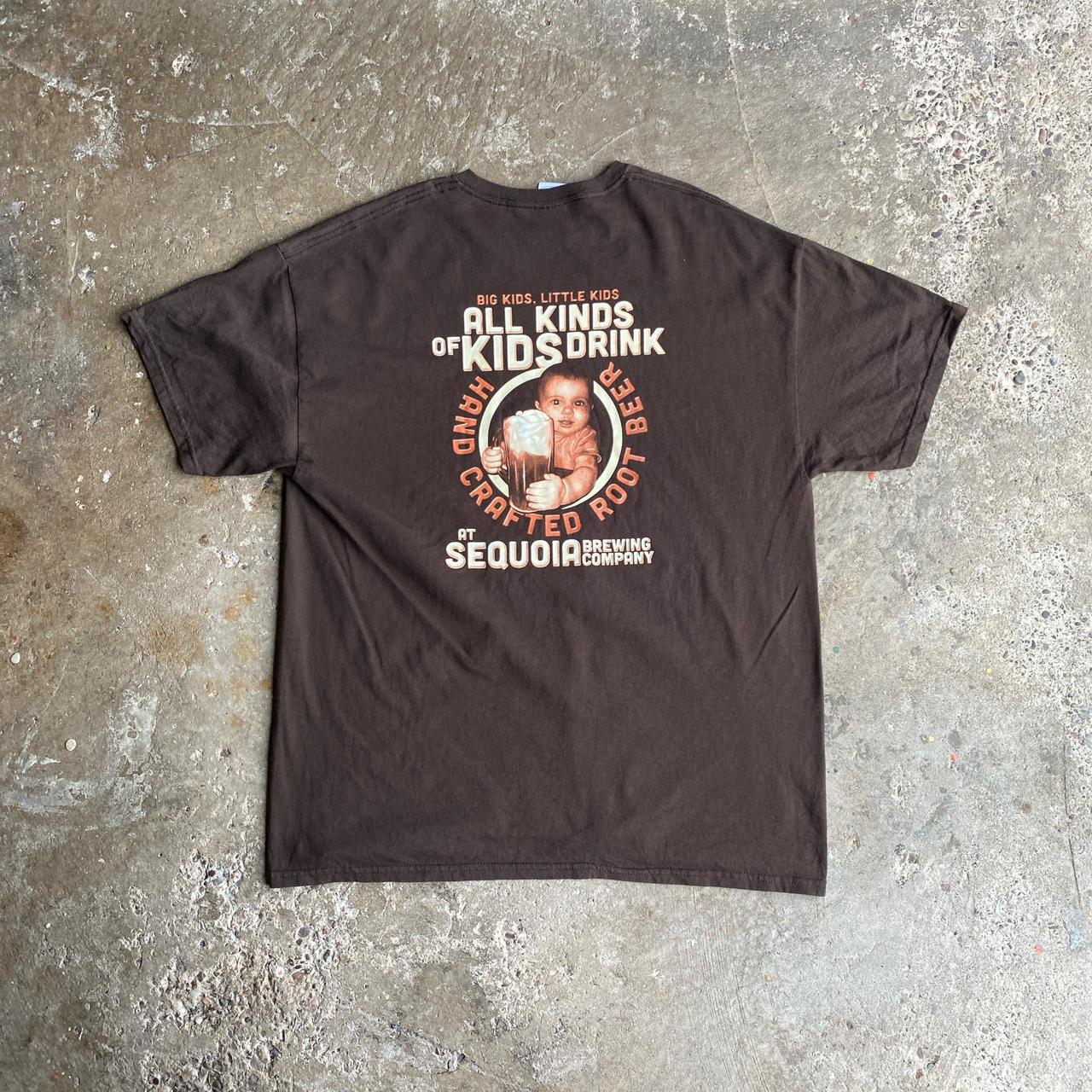 Brown Graphic Bar T-Shirt - XL