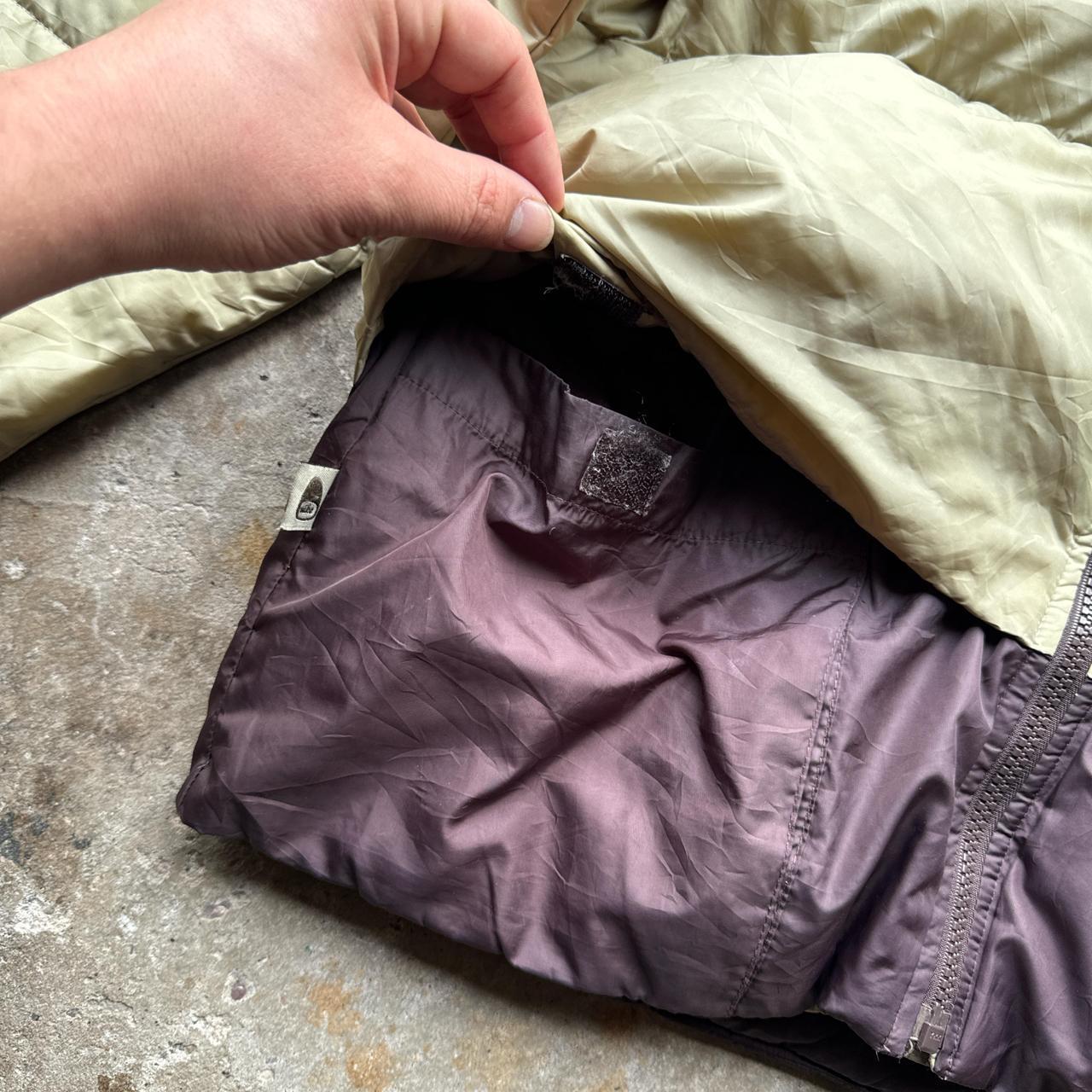 Cream and bergundy Nike puffer jacket