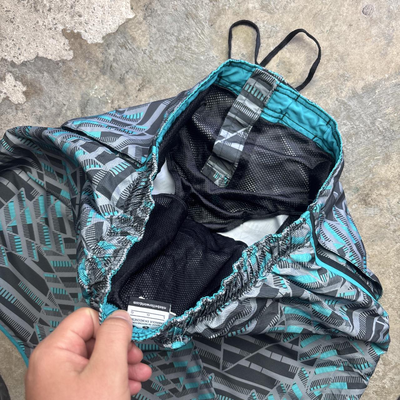 Grey and blue Nike swimwear trunks - L