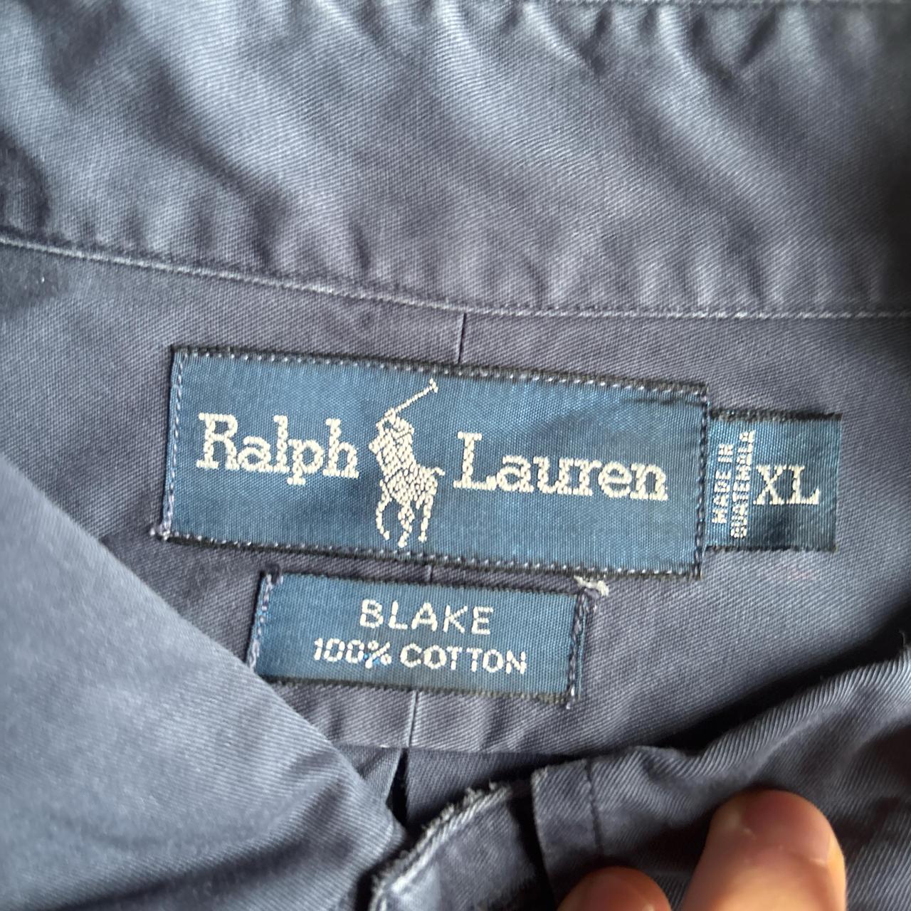 Navy Ralph Lauren Button Up Long-Sleeve Shirt - XL