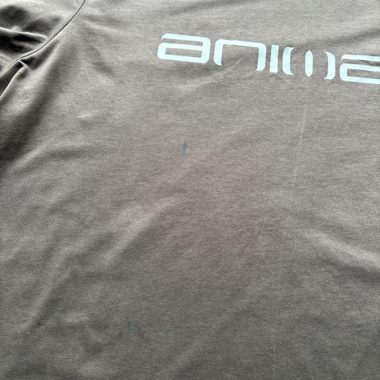 Green Animal spell out logo tee