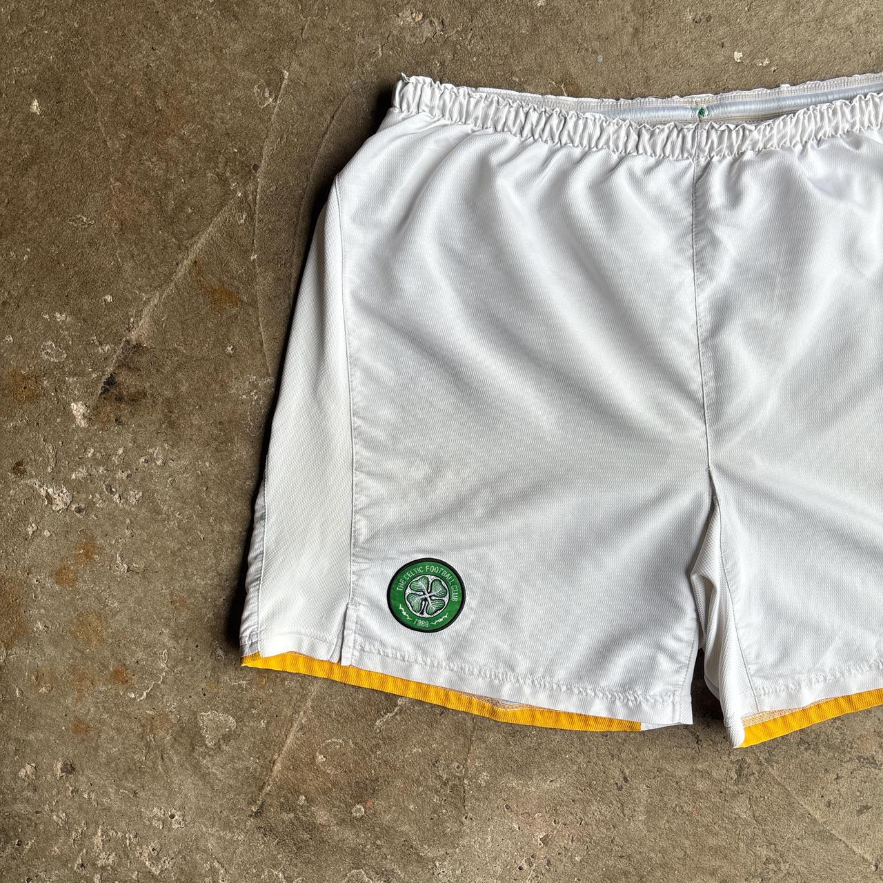 White Celtic FC Nike Football Shorts - L