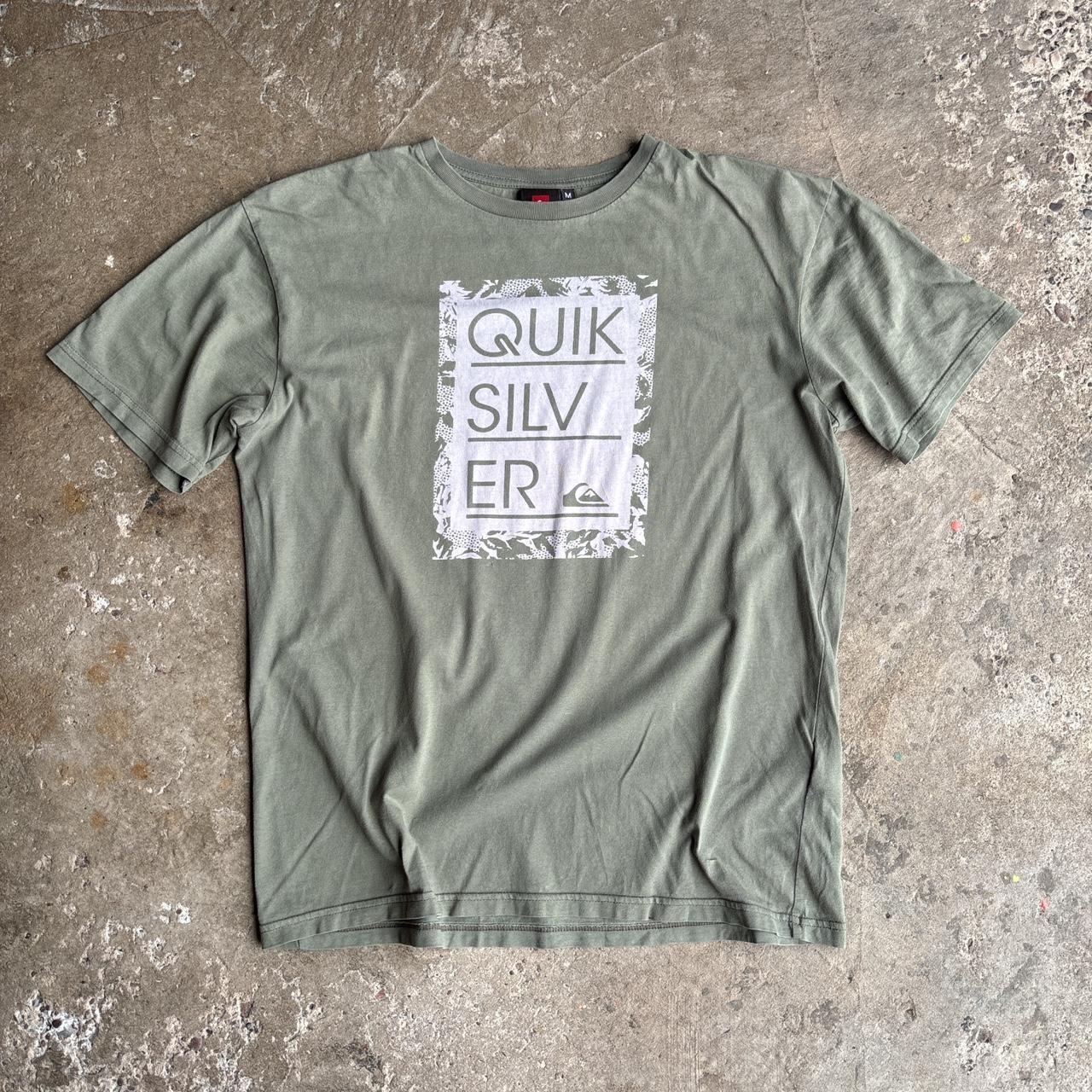 Olive Green Quiksilver graphic tee