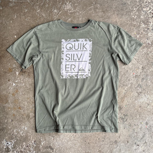 Olive Green Quiksilver graphic tee
