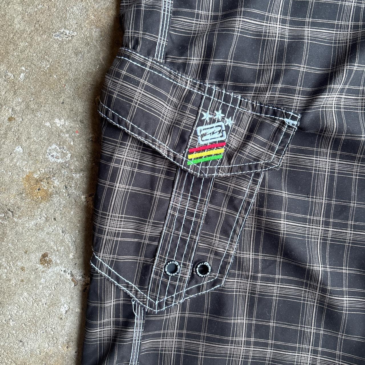 Brown Checkered Billabong Board Shorts