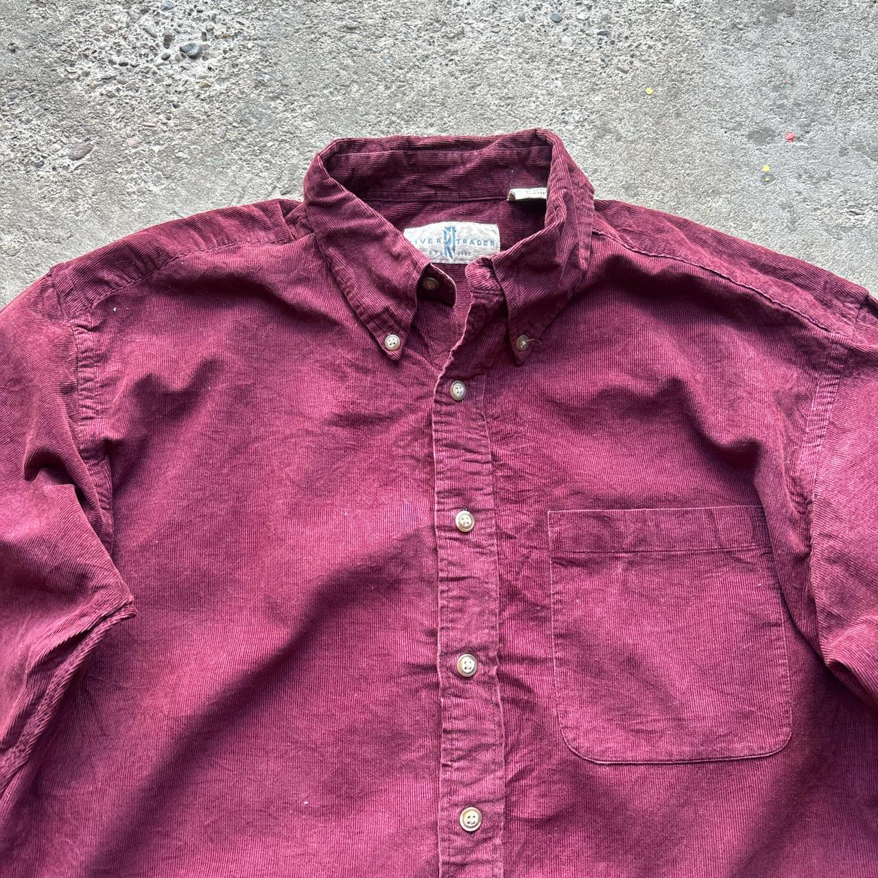 Burgundy corduroy shirt - L