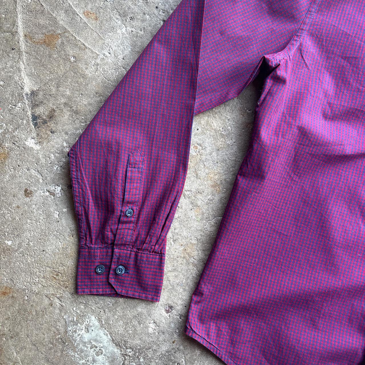 Vintage Ben Sherman Blue & Red Checkered Long-Sleeve Shirt