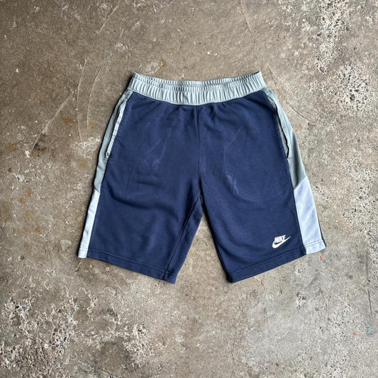 Navy & Grey Nike Tracksuit Shorts - S