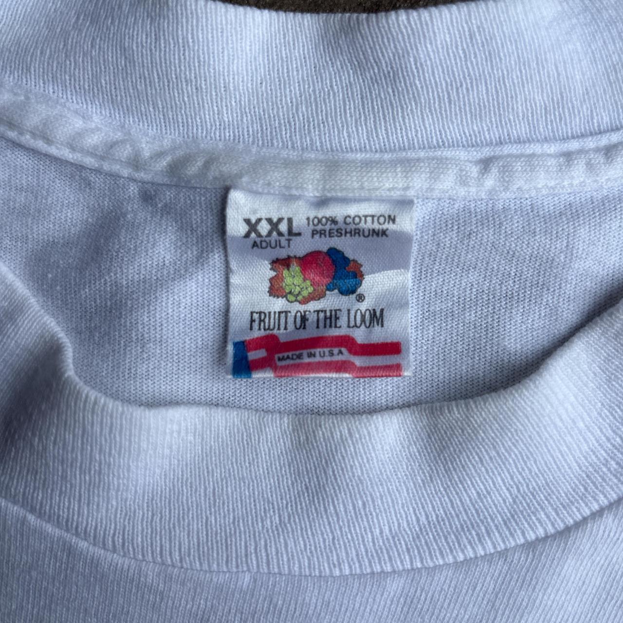 Vintage White Single Stitch Graphic T-Shirt - 2XL
