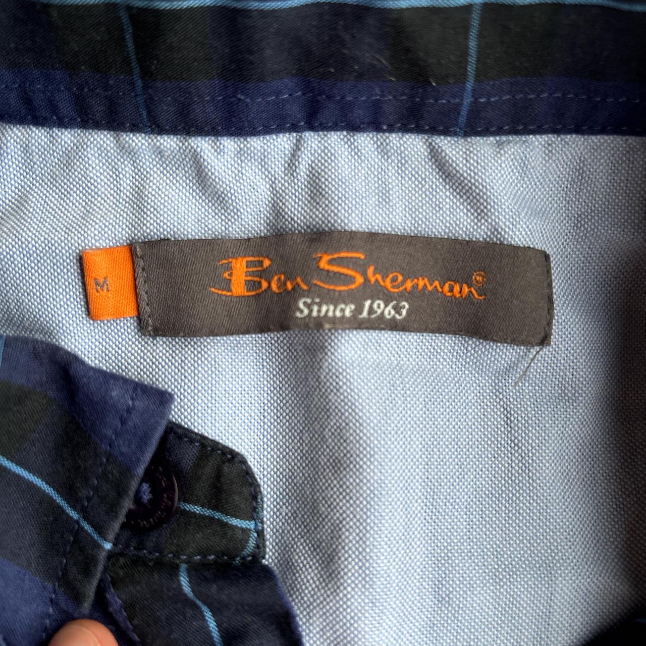 Blue & Black Checkered Ben Sherman Button Up Shirt - M
