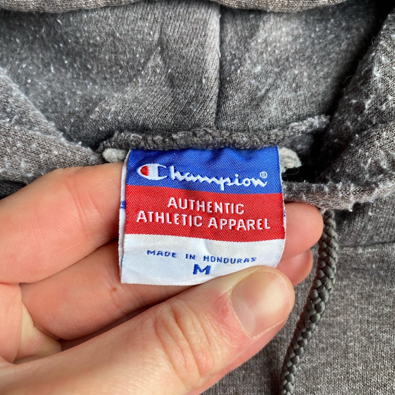 Grey Graphic Champion Hoodie - M