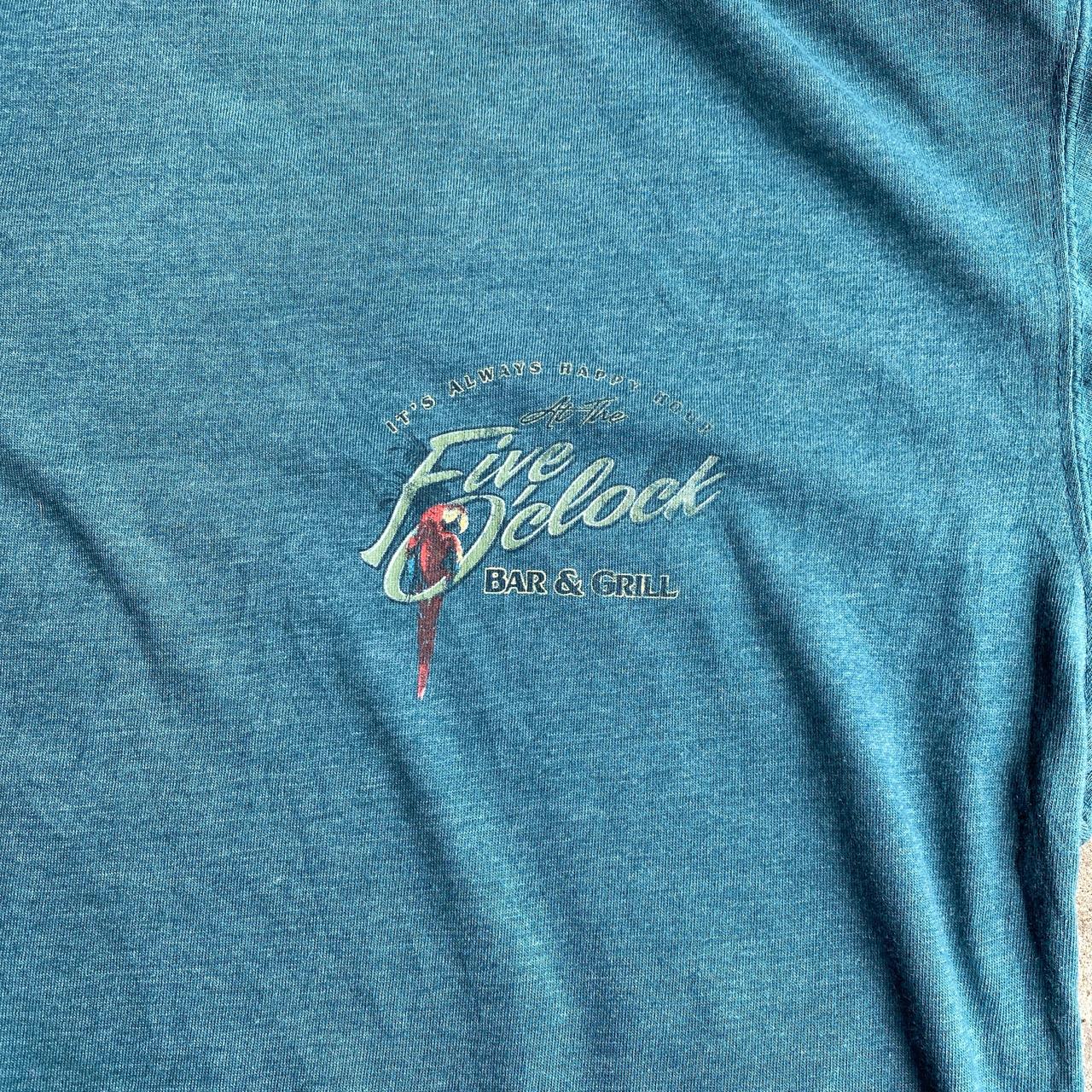 Blue ‘Five O’clock’ Bar T-Shirt