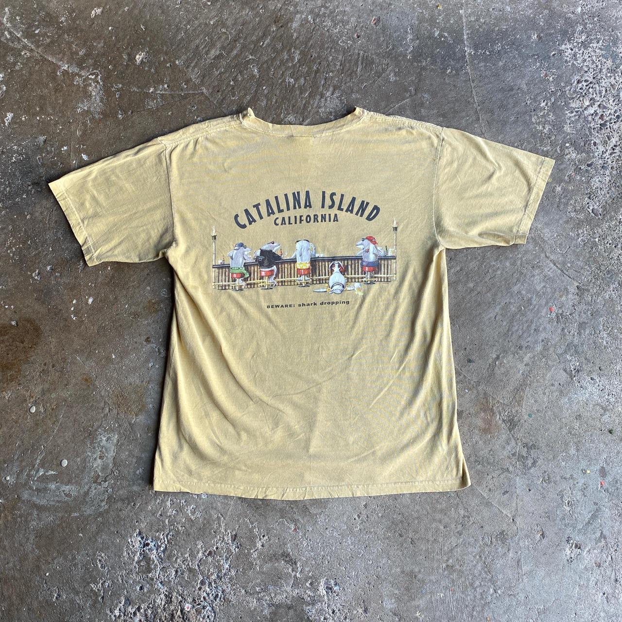 Washed Yellow ‘Catalina Island’ Graphic T-Shirt - M