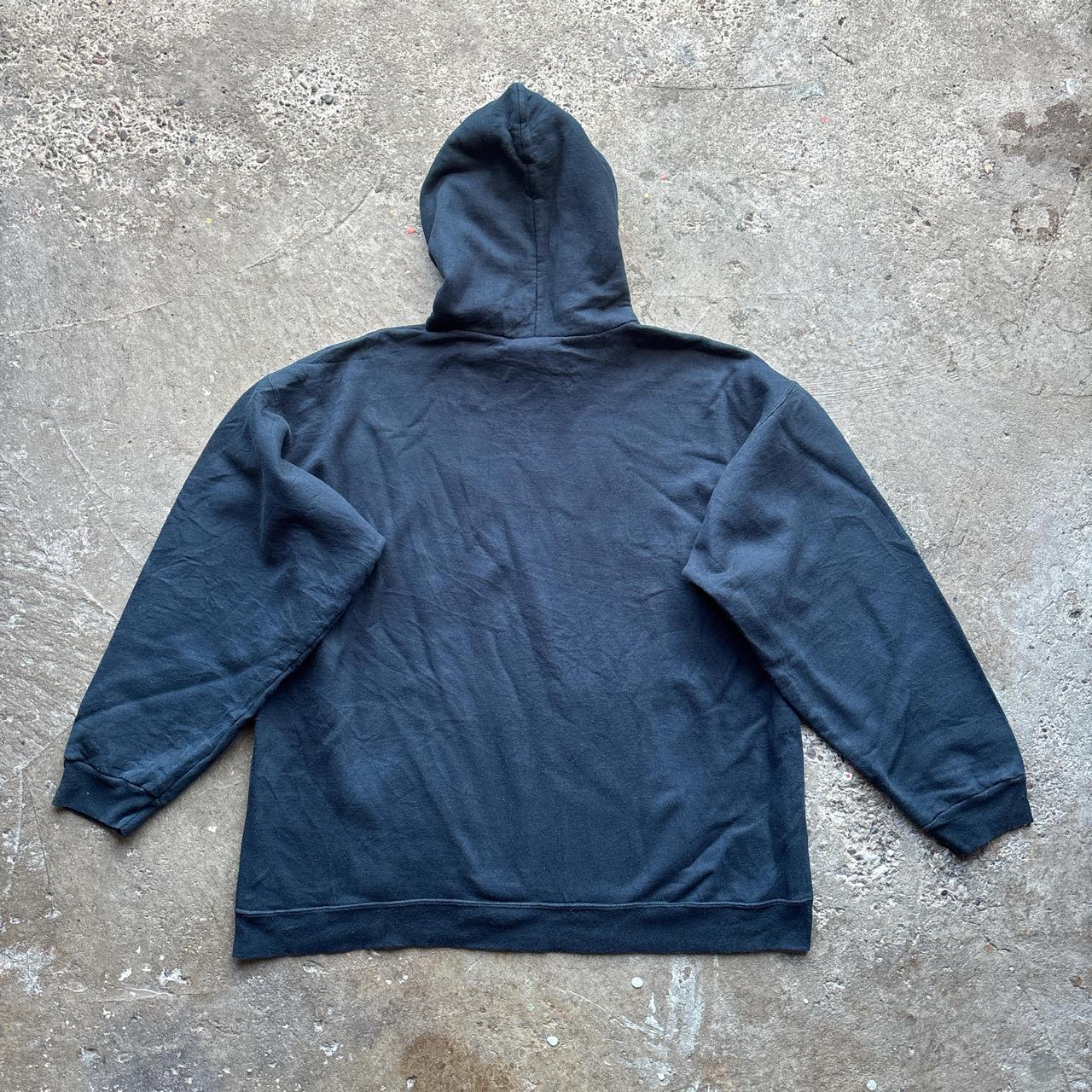 Navy and white Slippery Rock University hoodie