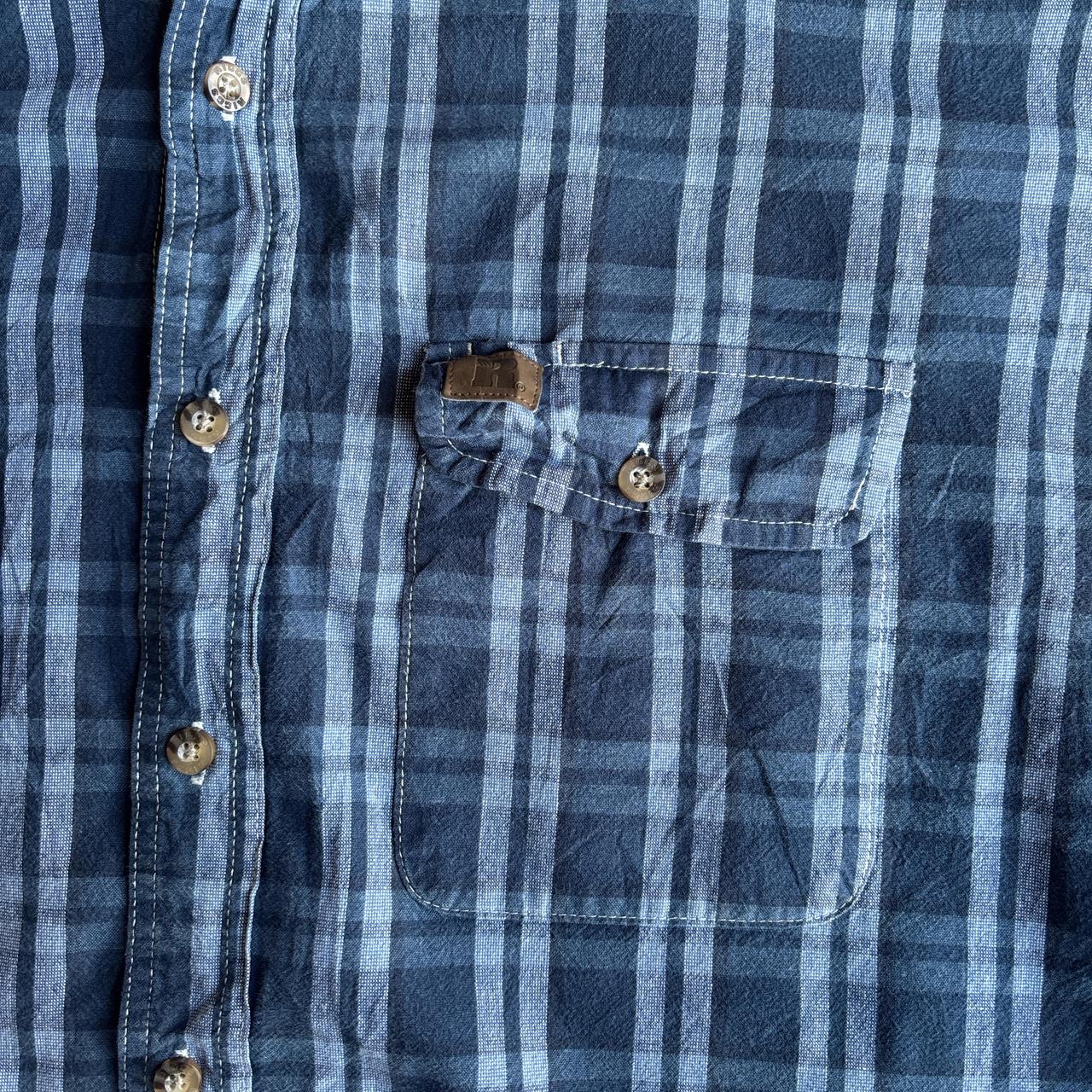 Blue Checkered Wrangler Short-Sleeve Shirt
