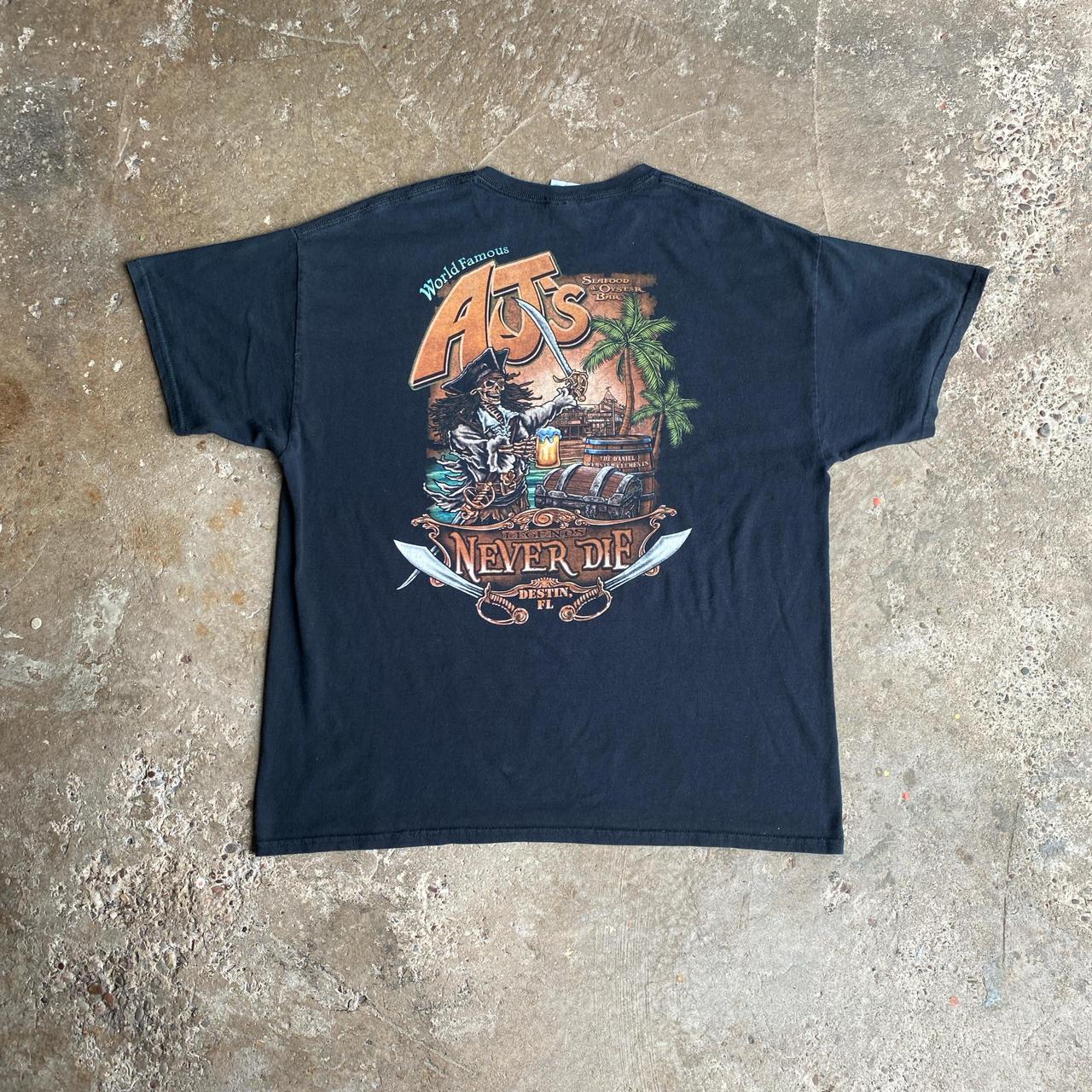 Black Pirate Bar Graphic T-Shirt - XL