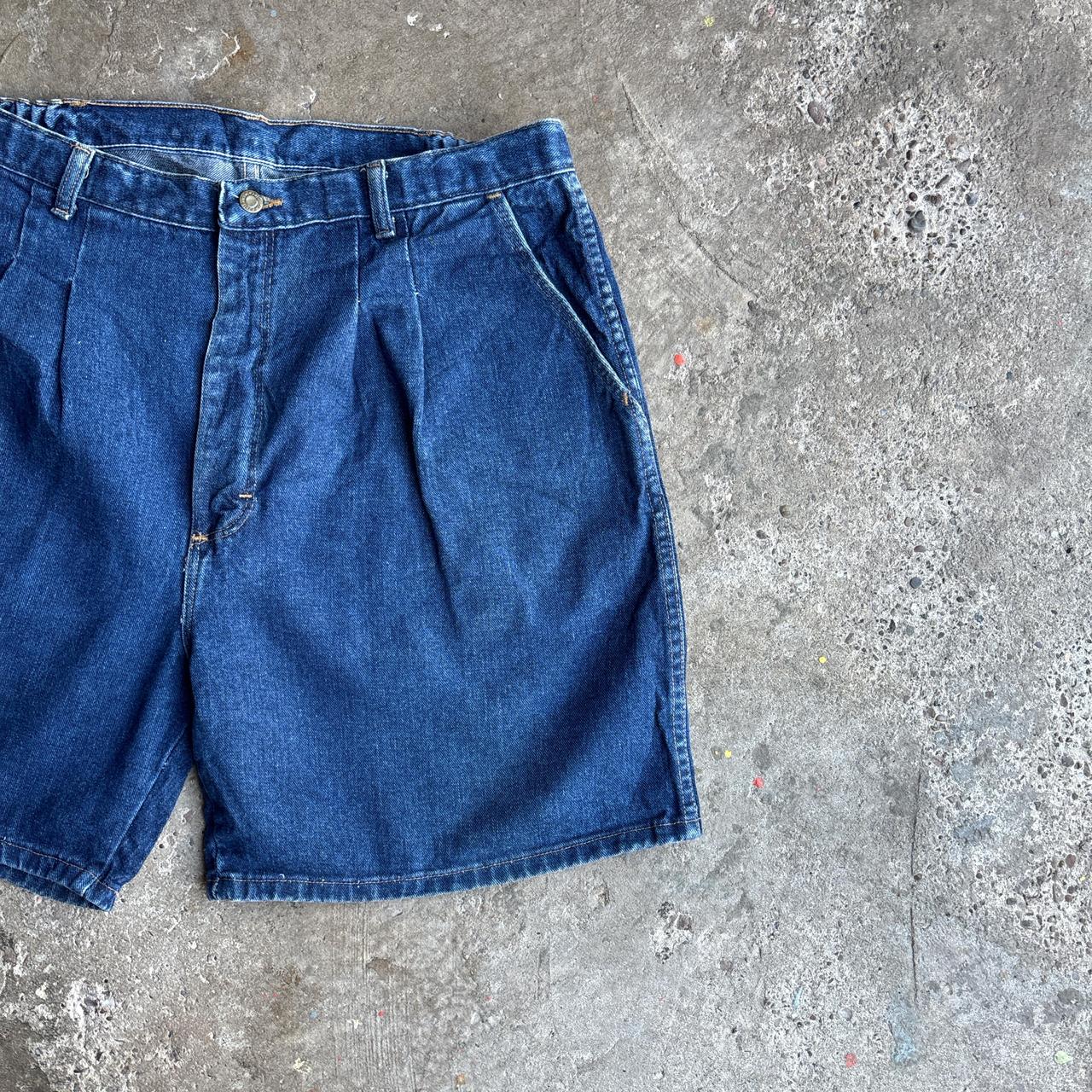 Dark Blue Denim Wrangler Carpenter Jean Shorts