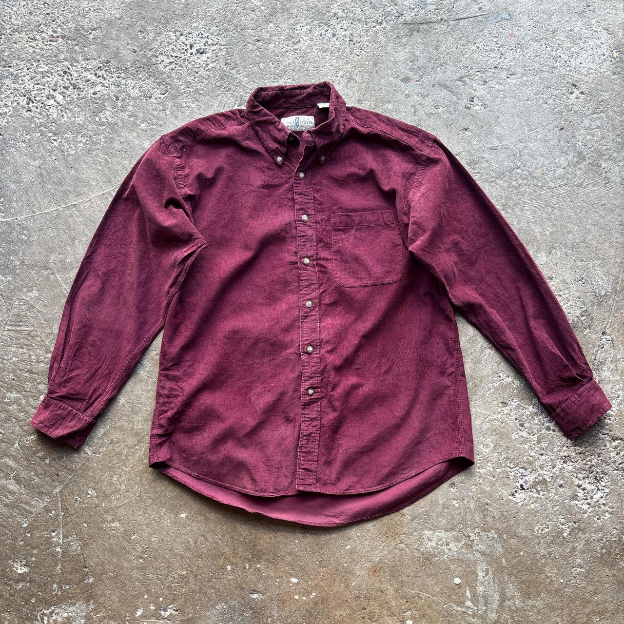Burgundy corduroy shirt - L