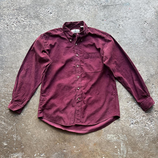 Burgundy corduroy shirt - L