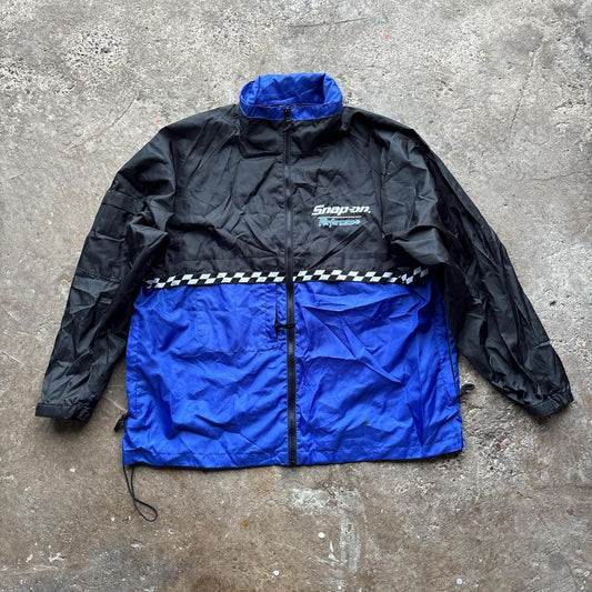 Snap-on Racing windbreaker jacket in black and blue