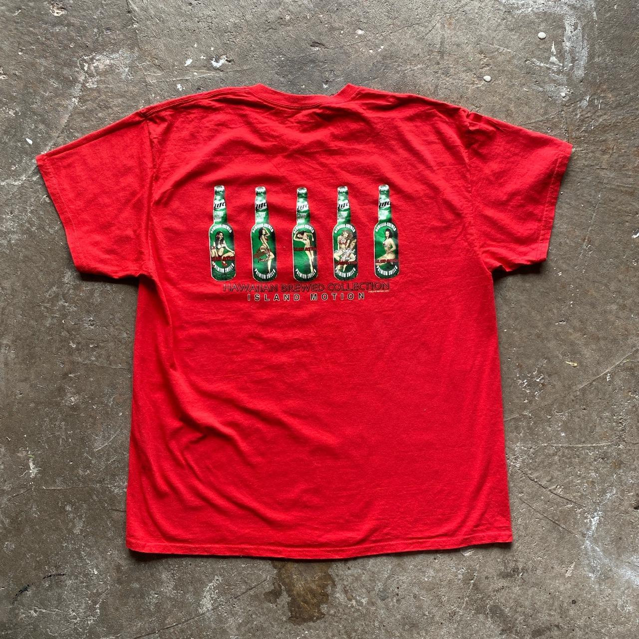 Red ‘Island Motion’ beer t-shirt
