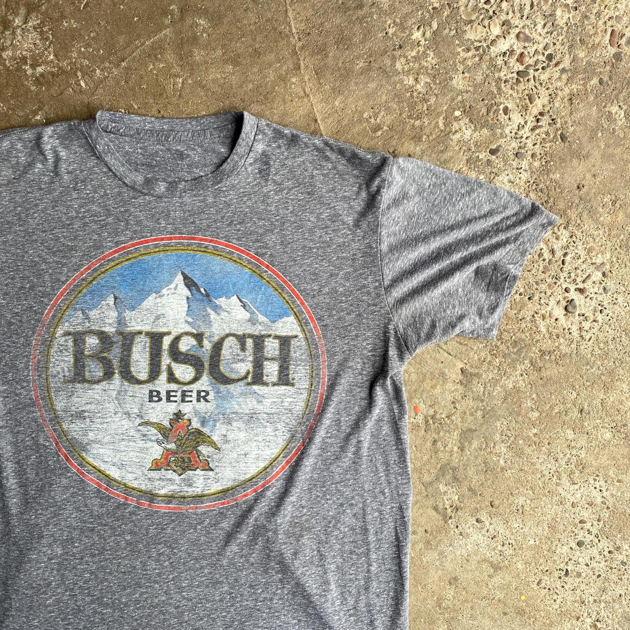 Grey ‘Busch Beer’ Graphic T-Shirt - M