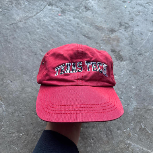 90s Red Texas Tech Cap - OS