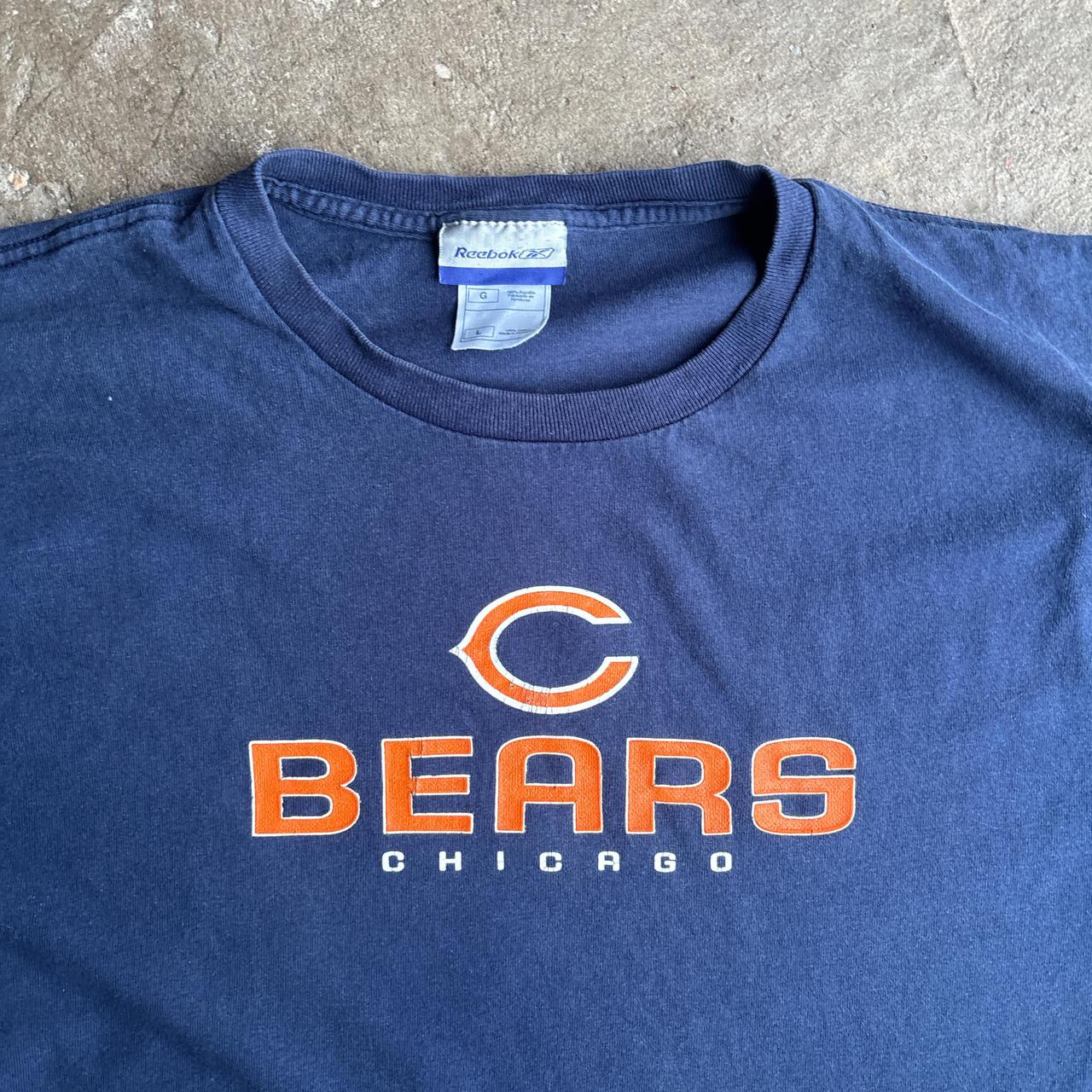 Navy Chicago Bears Graphic Reebok T-Shirt - L