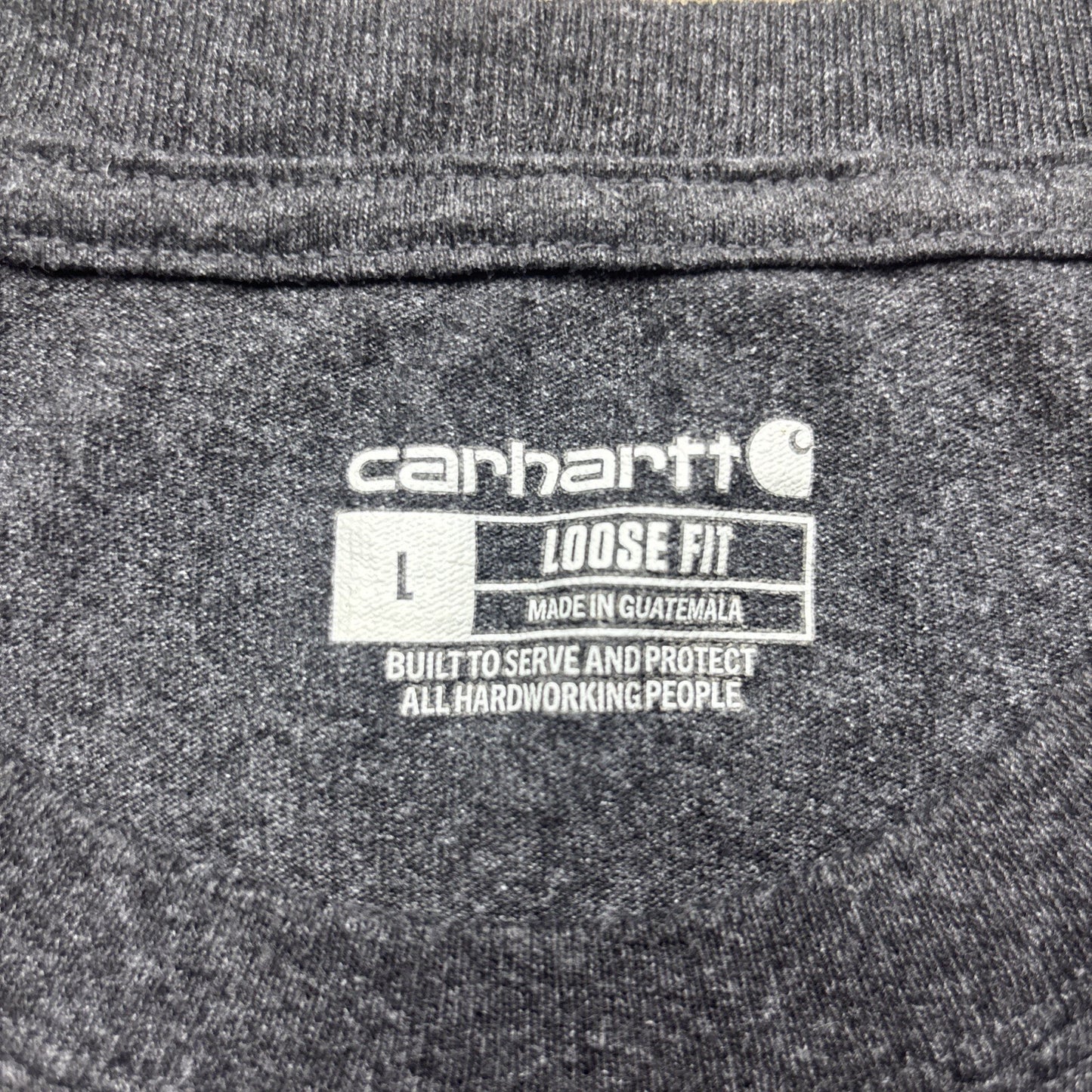 Carhartt Men's Grey Long Sleeve T-Shirt W/ Embroidered Logo | Size: L