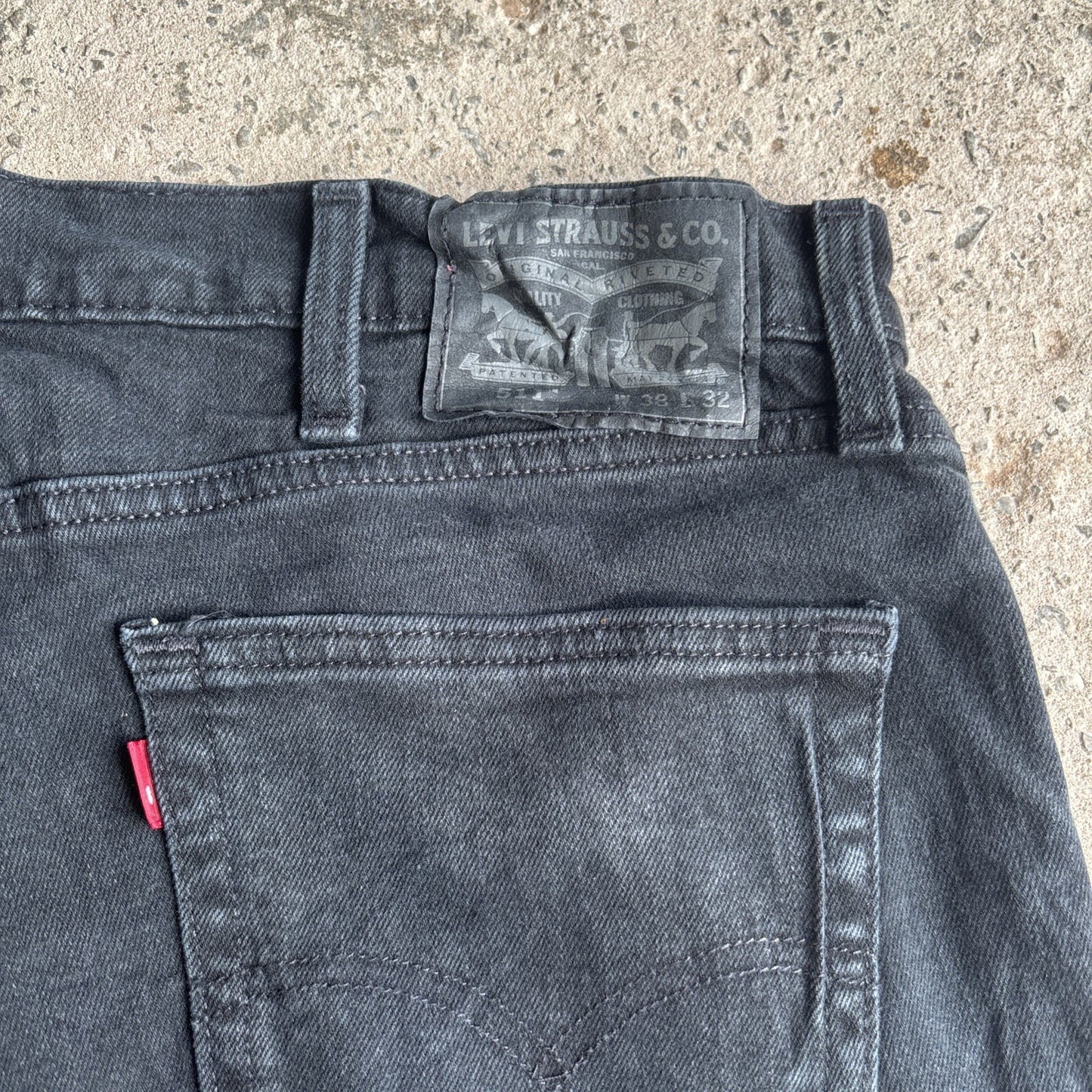 Black Levi’s 511 Denim Cut Off Jean Shorts | W38"