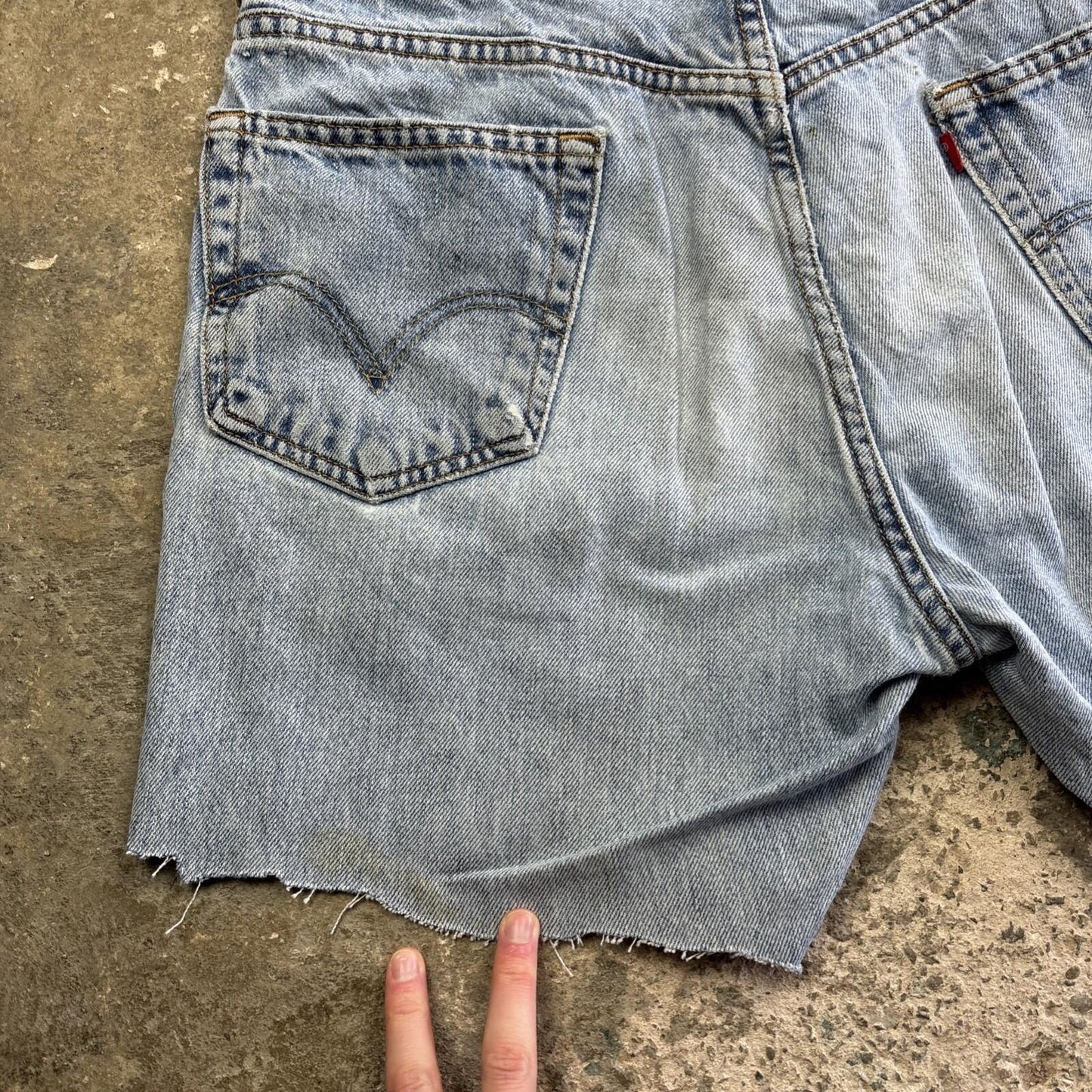Blue Levi’s 505 Cut Off Denim Jean Shorts | W36"