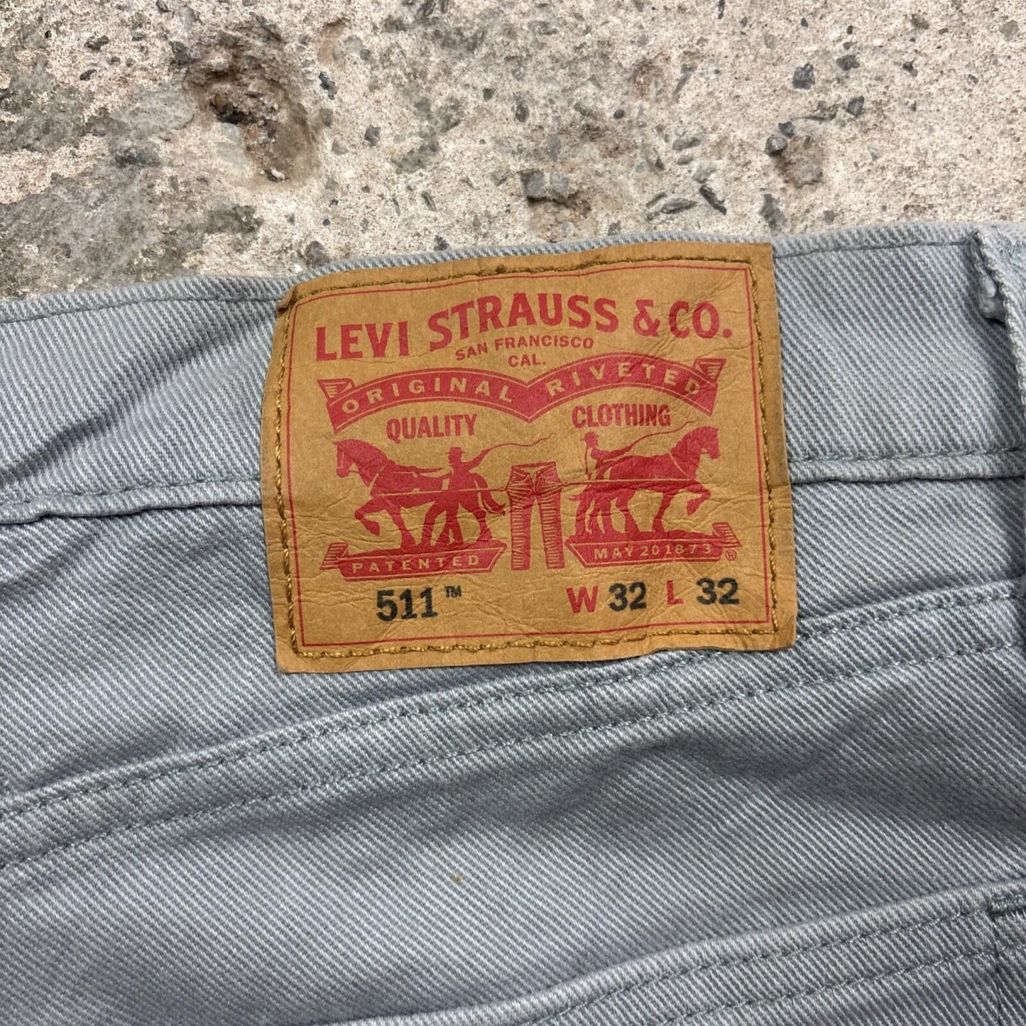 Grey Denim Levi’s 511 Cut Off Jean Shorts | W32"