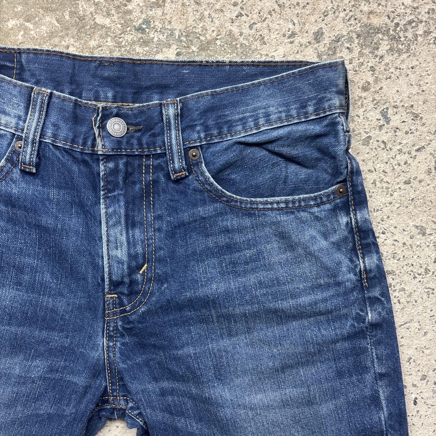 Dark Navy Denim Levi’s 511 Cut-Off Jean Shorts | W31"