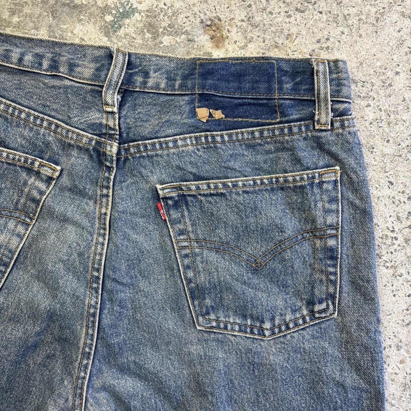 Vintage Blue Levi’s Cut Off Denim Jean Shorts | W33"