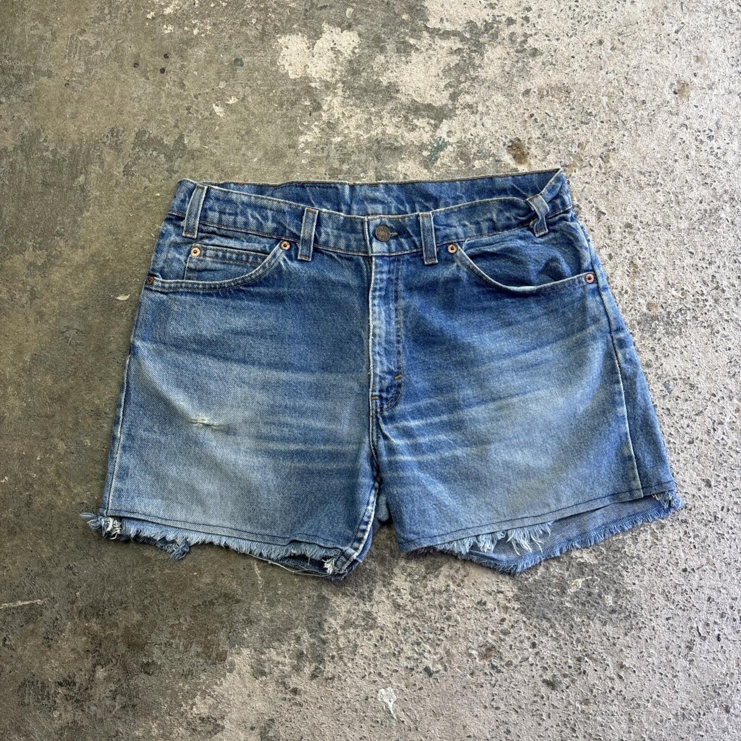 Blue Denim Levi’s Denim Cut Off Short Shorts  | W34"
