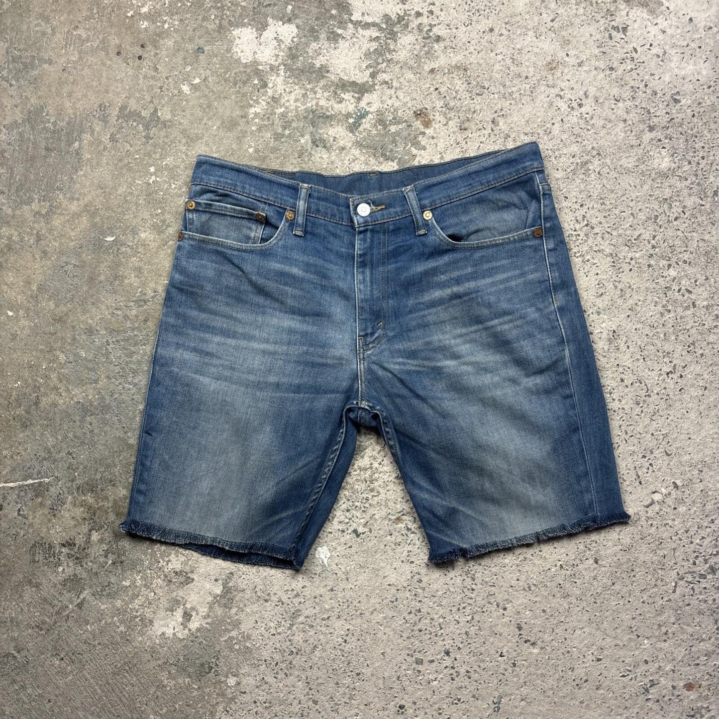 Blue Denim Levi’s 511 Cut-Off Jean Shorts | W36"
