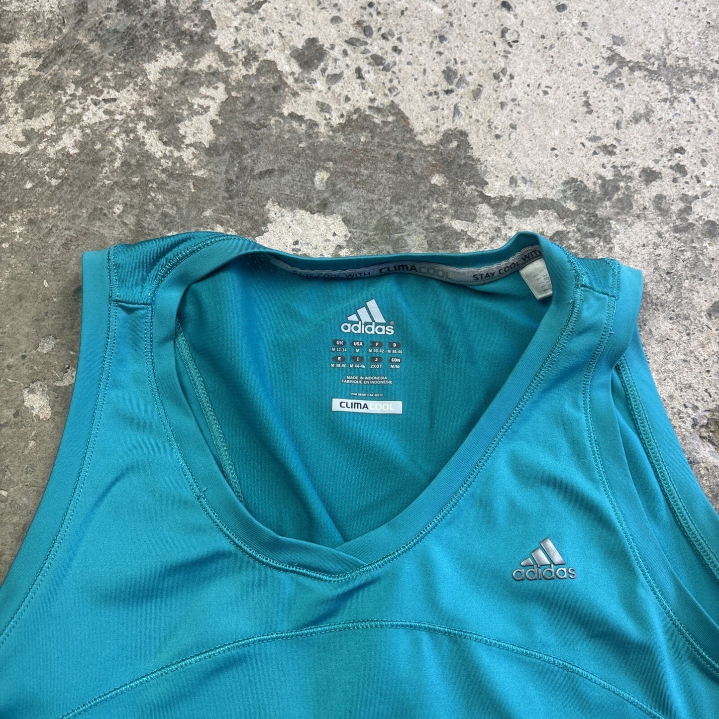 Women’s Teal Adidas Running Vest | Size M 12-14