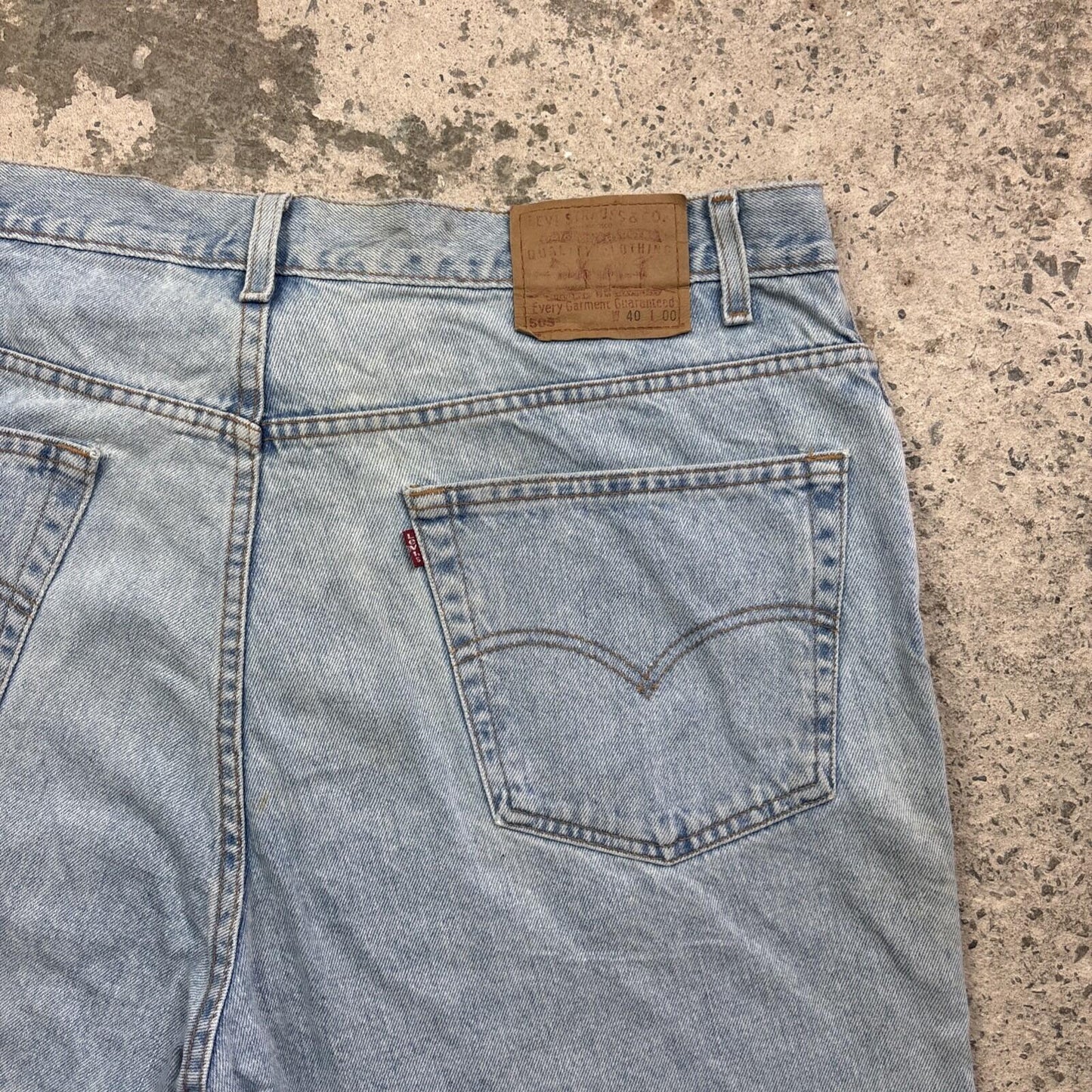 Light Blue Denim Levi’s 505 Relaxed Fit Jean Shorts | 40"
