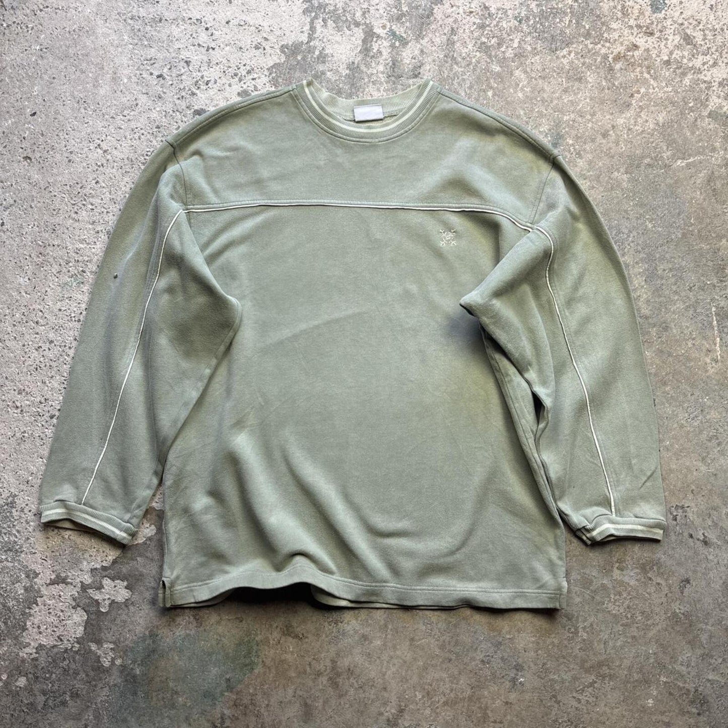 Khaki green Oxbow sweatshirt surf wear 00s - L
